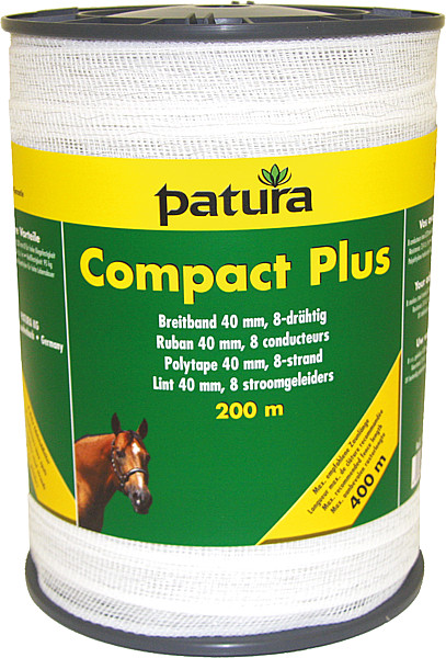 Patura - Compact Plus Breitband 40 mm 200 m Rolle, weiß
