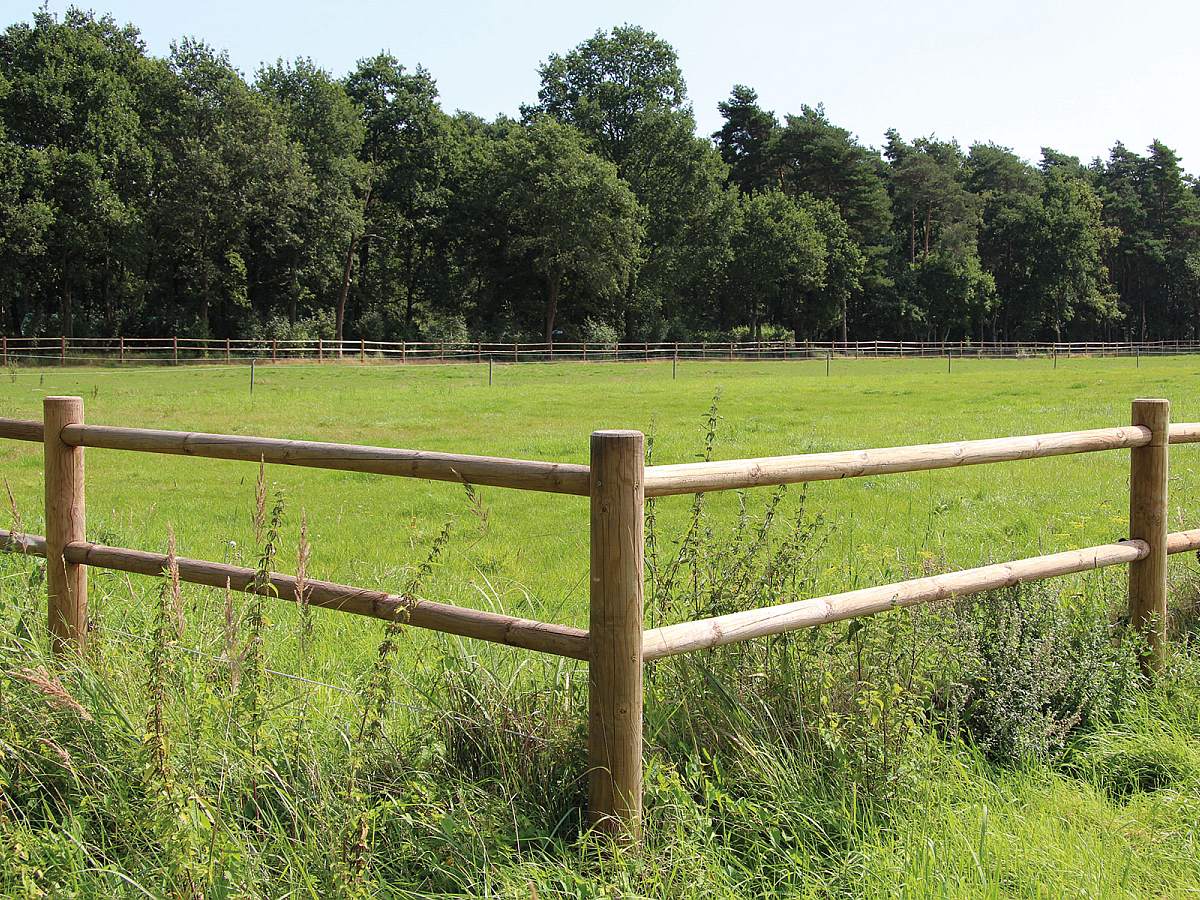 Growi - Zaunsystem Oxford Eckpfosten für Zaun mit zwei Querriegeln