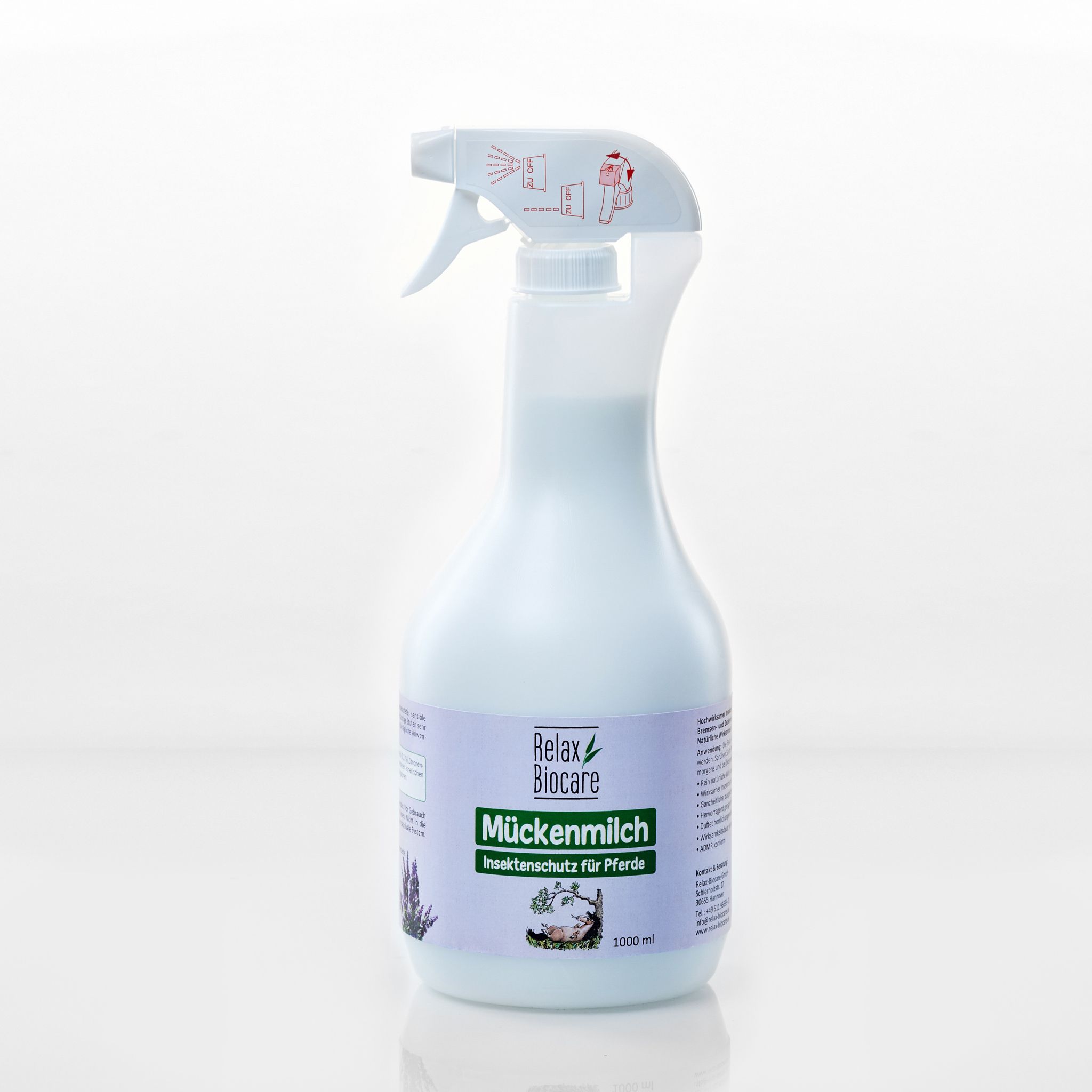 Relax Biocare - Mückenmilch für Pferde 500 ml