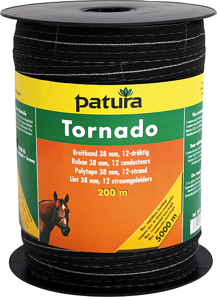 Patura - Tornado Breitband 38 mm 200 m Rolle, braun